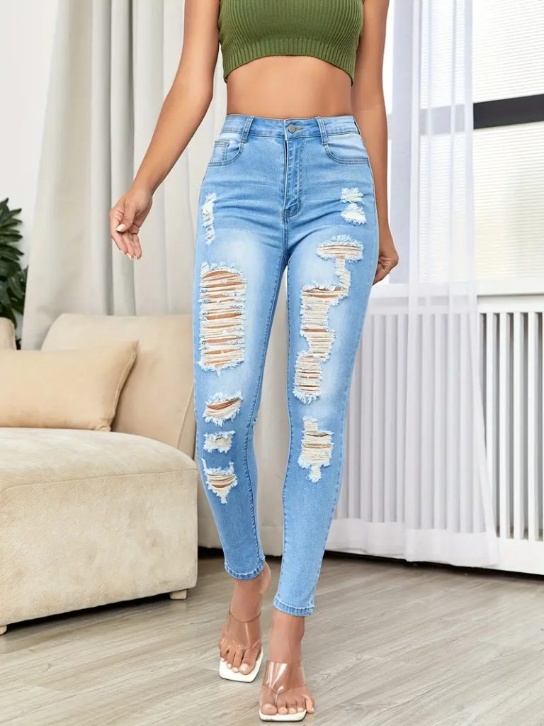 Light wash ripped jeans are a fashion staple that embody casual chic and vintage charm. When it comes to pairing them with jackets,