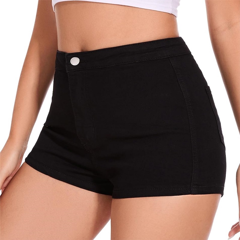 black high waisted shorts