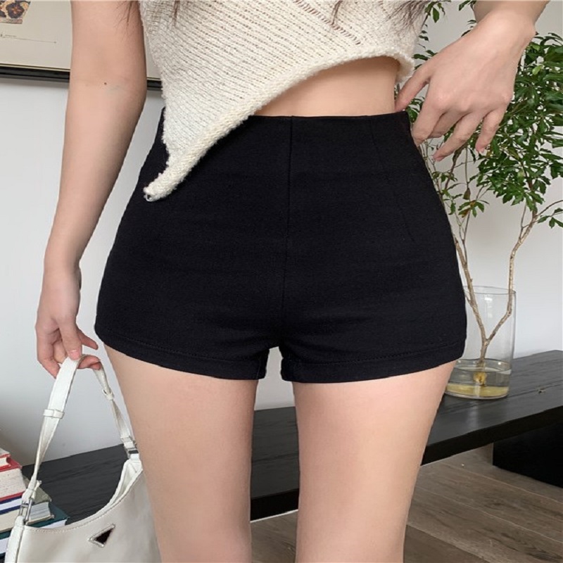 high waisted black shorts