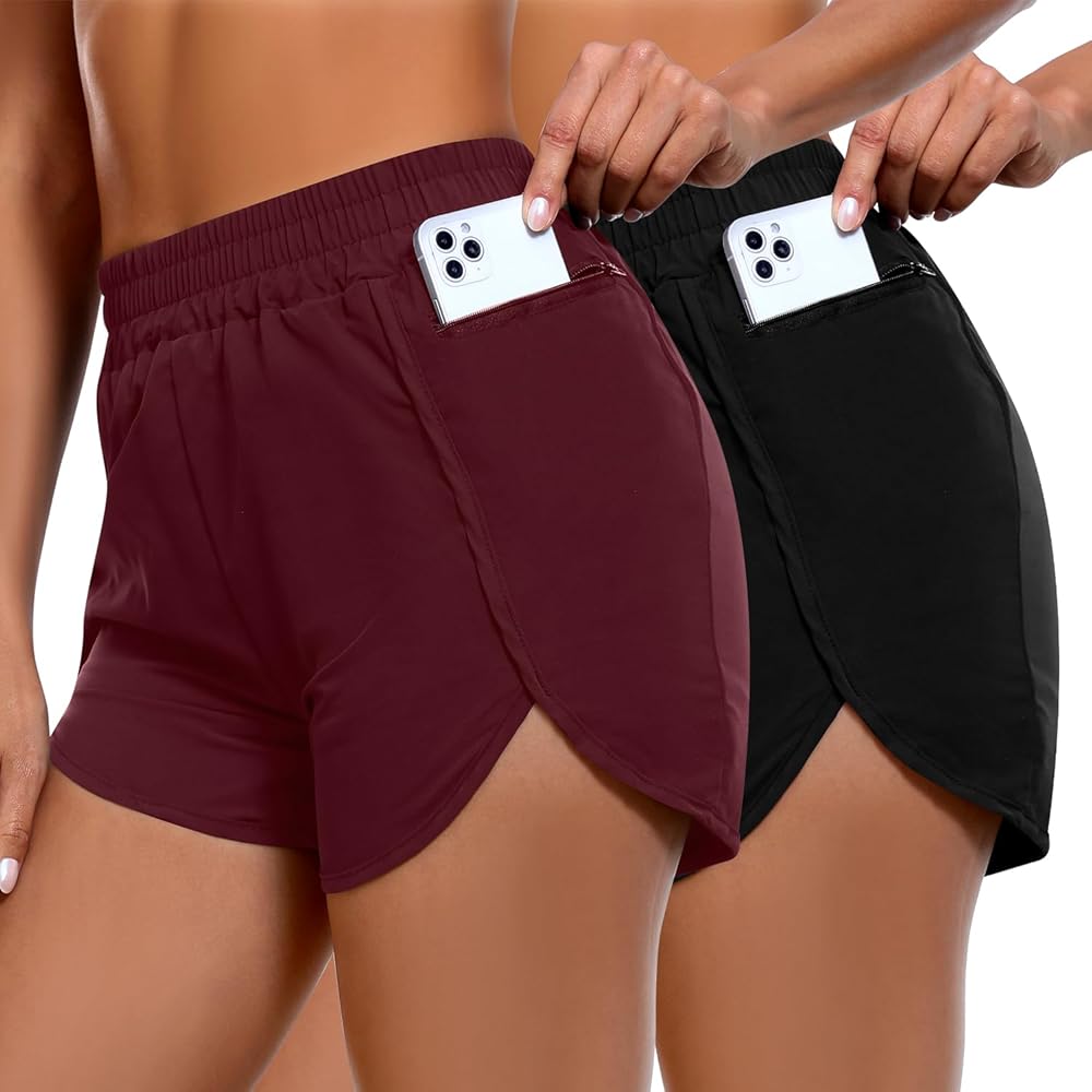 Women's athletic shorts with pockets