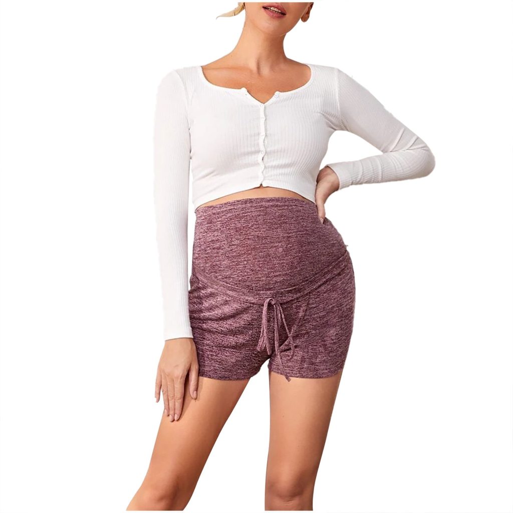 Maternity athletic shorts