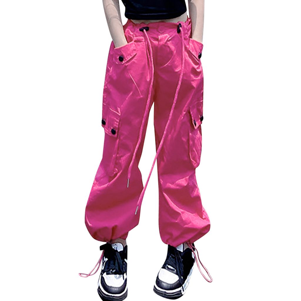 Hot pink cargo pants