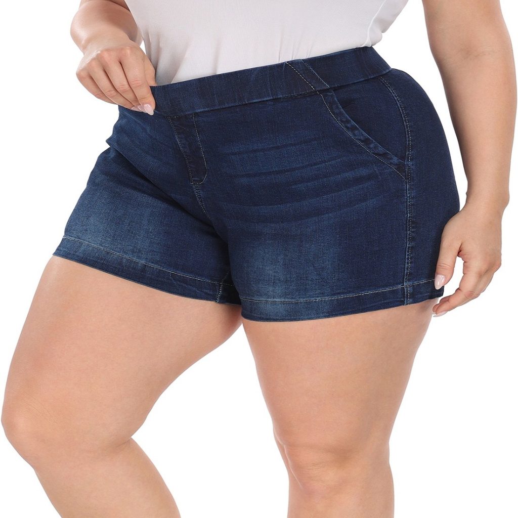 plus size jean shorts