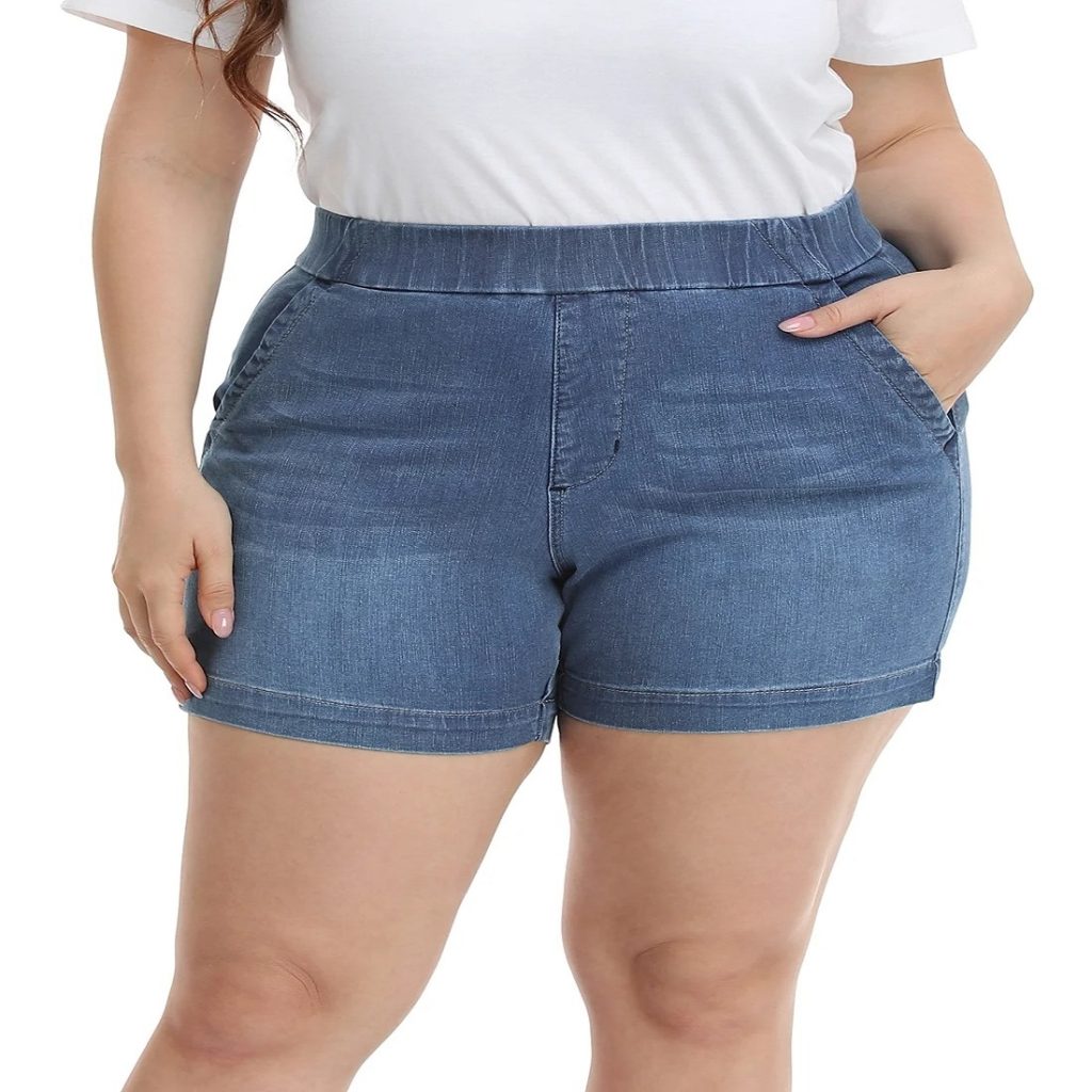 plus size jean shorts