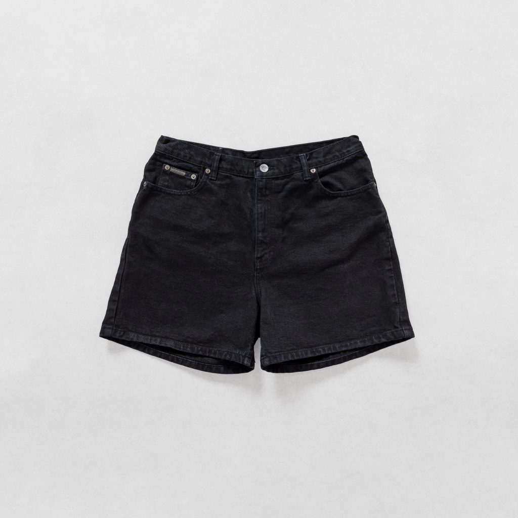 Black jean short