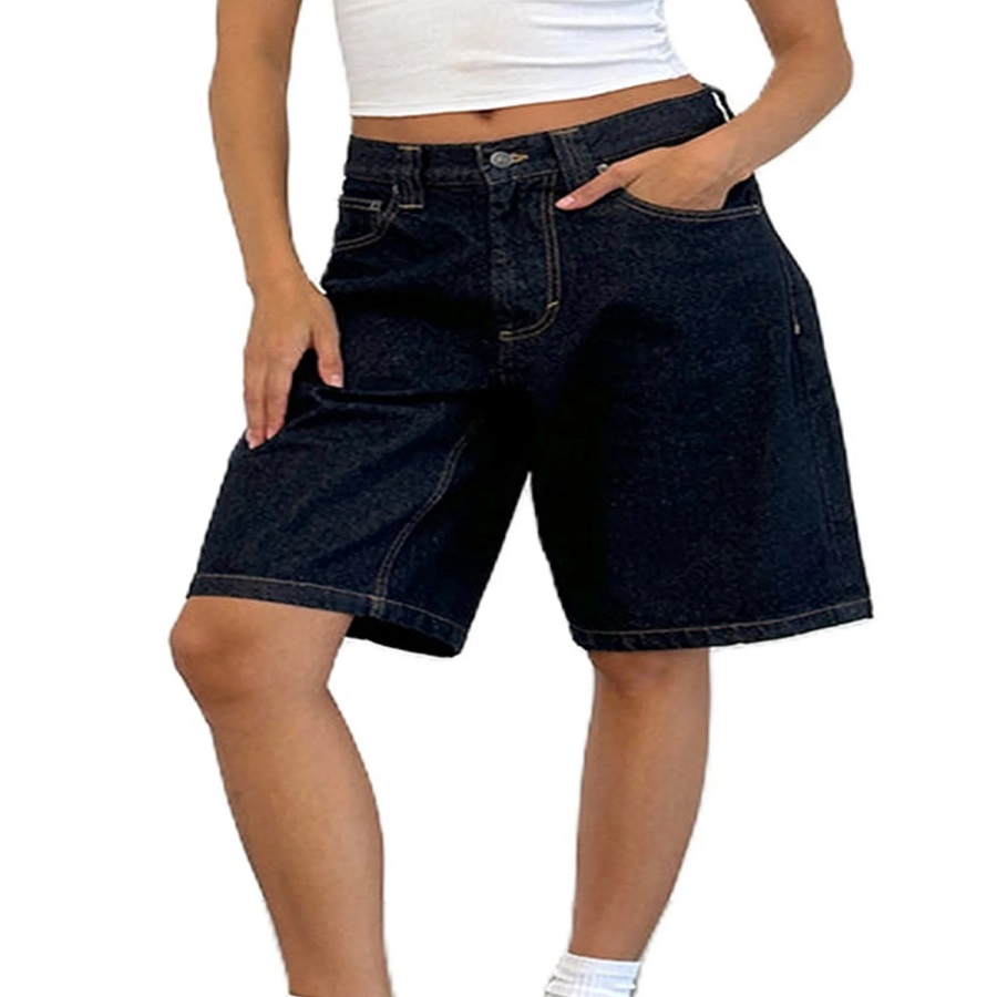 oversized jean shorts