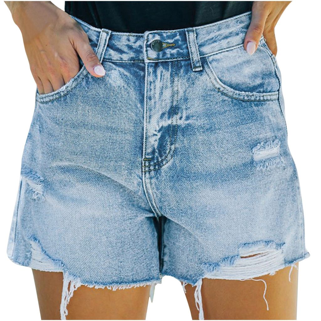 light jean shorts