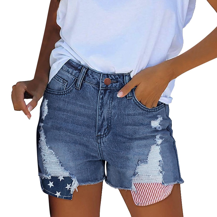 mid thigh jean shorts