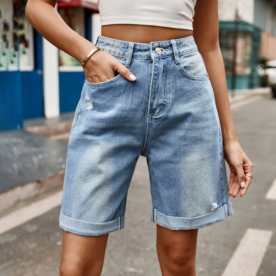 Blue Jean Shorts Womens – Summer Bottoms for Women