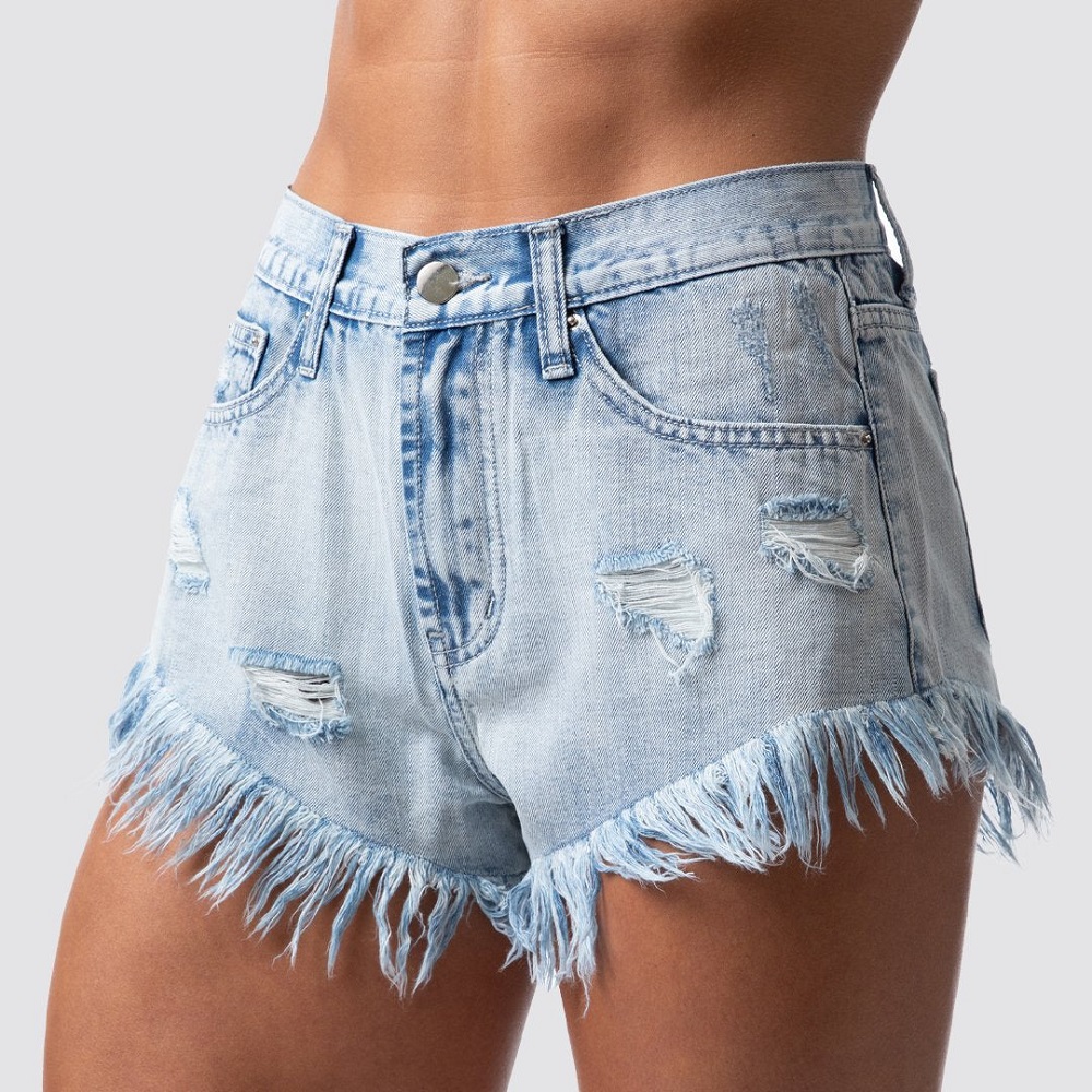 jean booty shorts