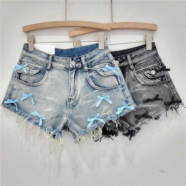 jean booty shorts