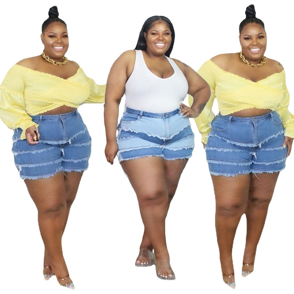 plus size jean shorts