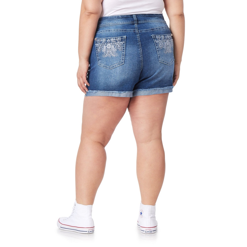 plus size jean shorts