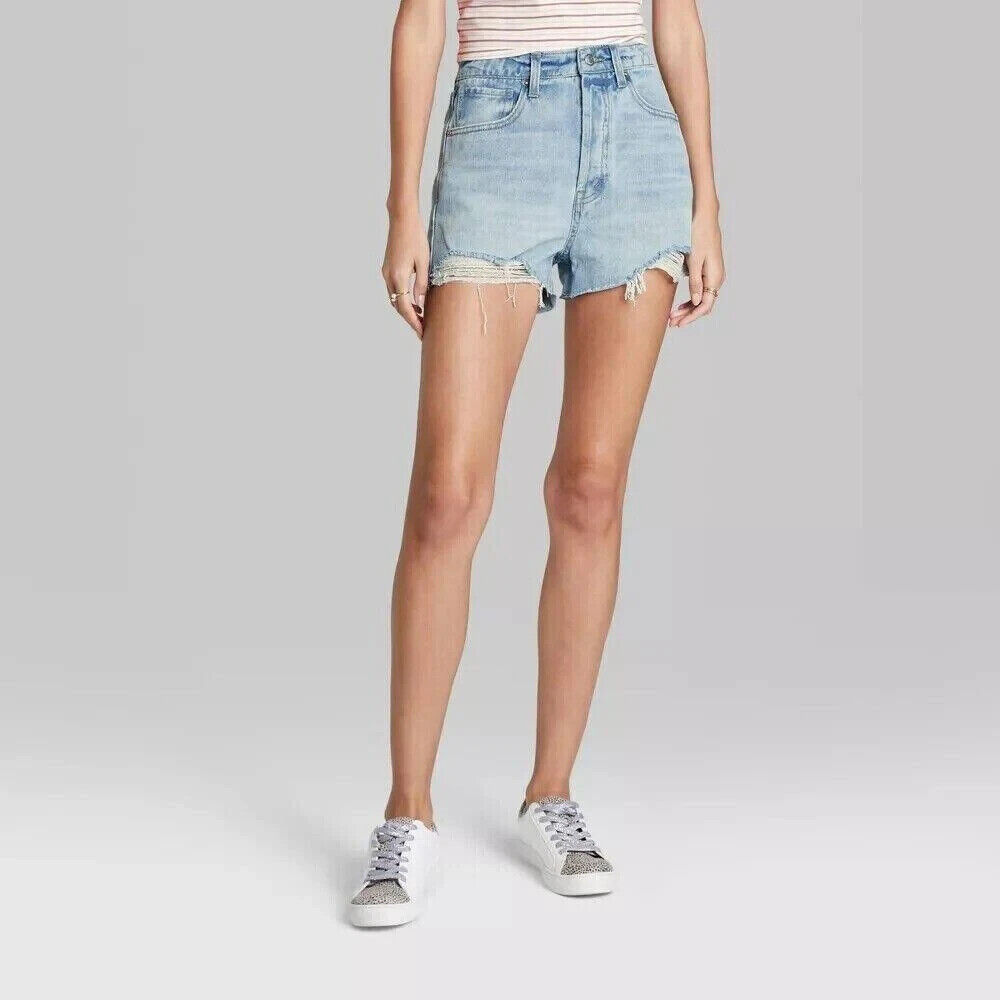 light jean shorts