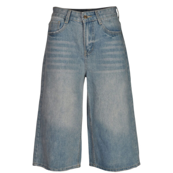 wide leg jean shorts