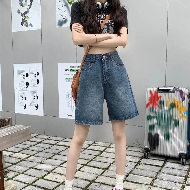 wide leg jean shorts