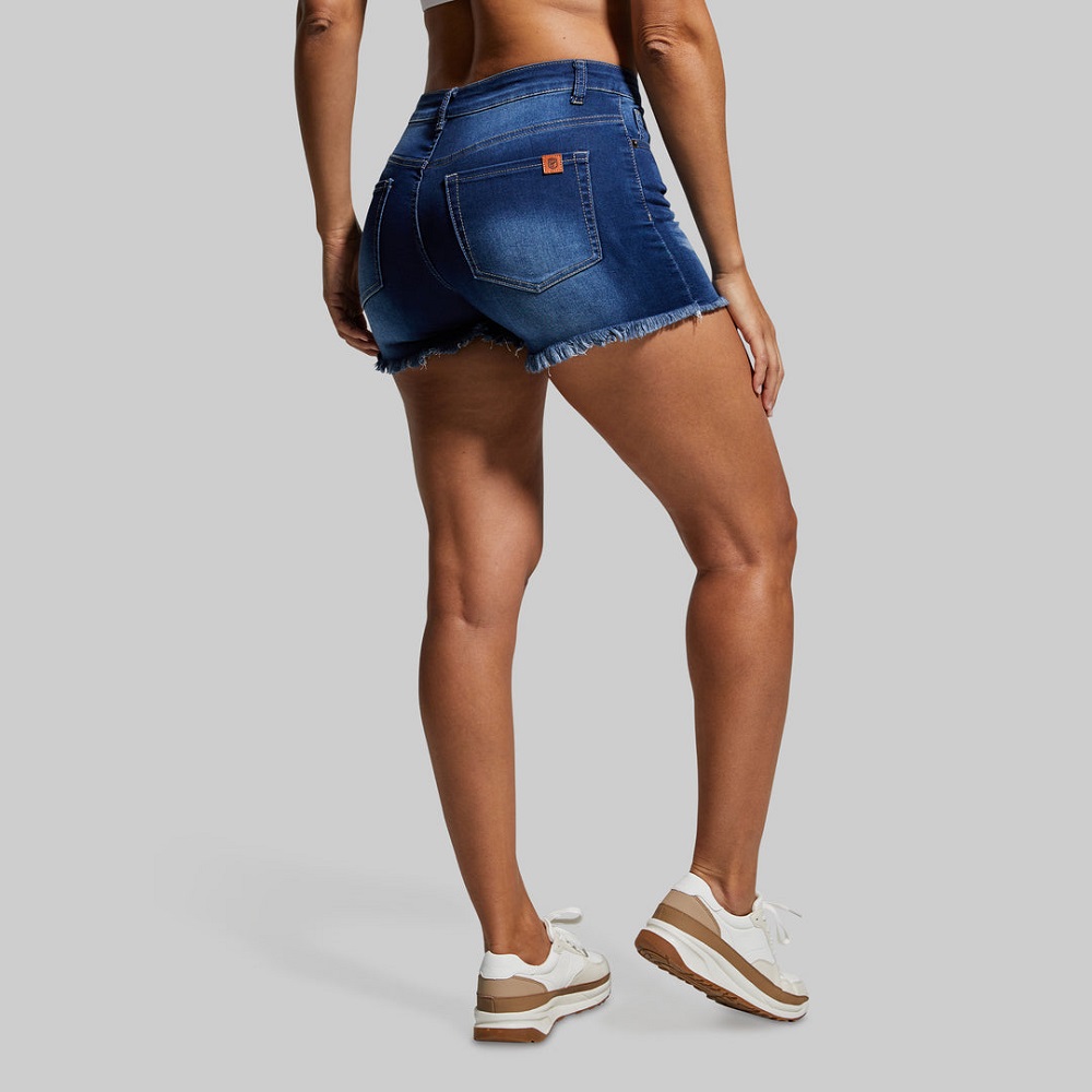 dark wash jean shorts