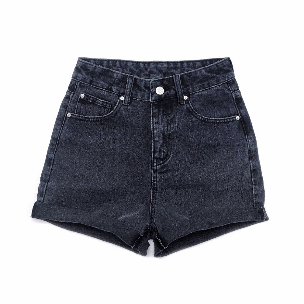 dark jean shorts