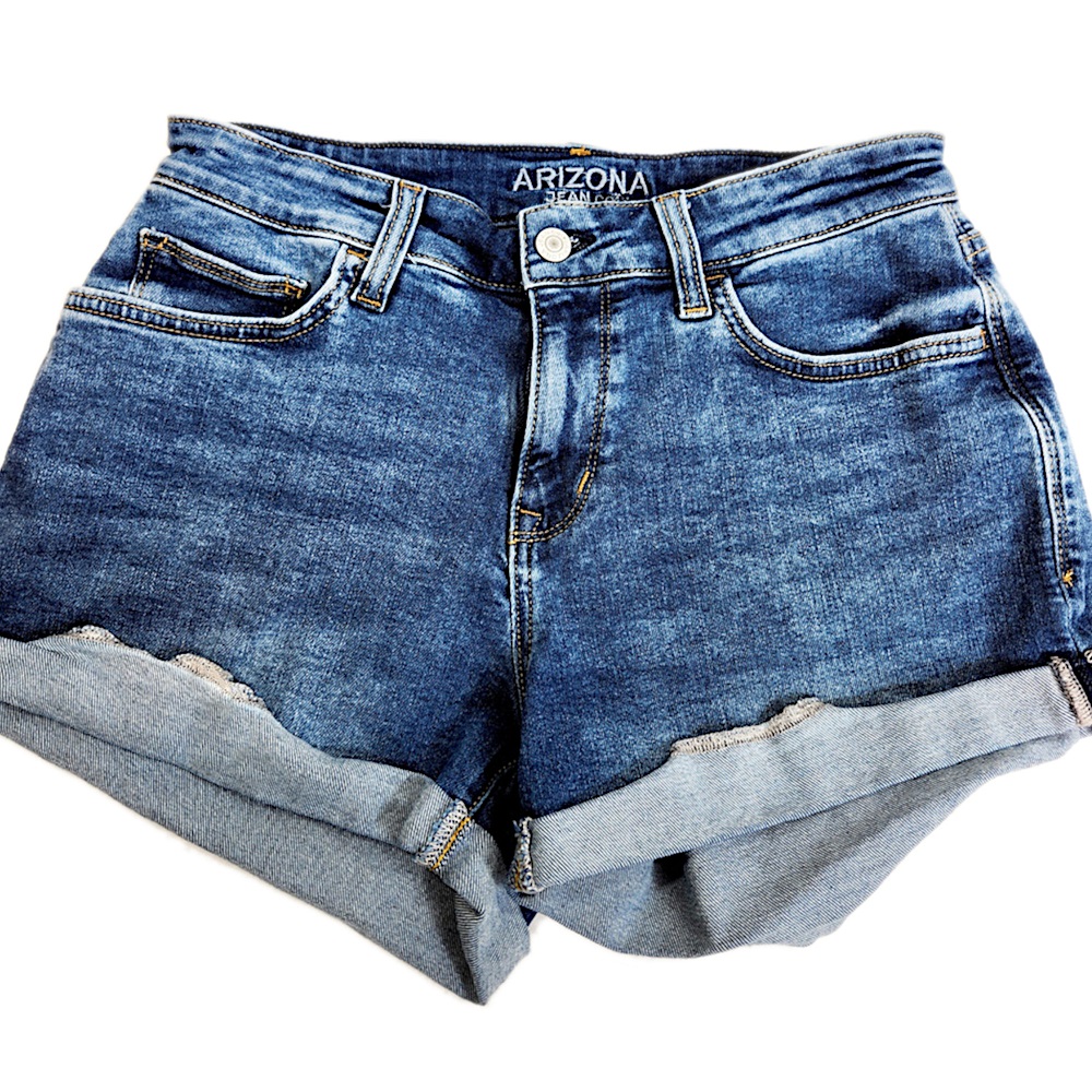 dark wash jean shorts